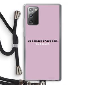 CaseCompany gij beslist: Samsung Galaxy Note 20 / Note 20 5G Transparant Hoesje met koord