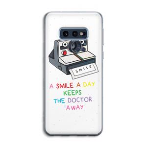 CaseCompany Smile: Samsung Galaxy S10e Transparant Hoesje