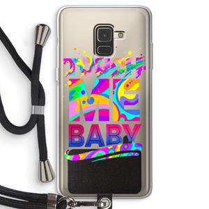 CaseCompany Touch Me: Samsung Galaxy A8 (2018) Transparant Hoesje met koord