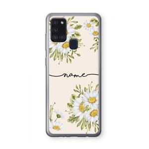 CaseCompany Daisies: Samsung Galaxy A21s Transparant Hoesje