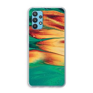 CaseCompany Green Inferno: Samsung Galaxy A32 4G Transparant Hoesje