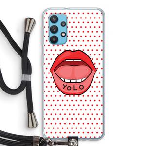 CaseCompany Yolo Denise: Samsung Galaxy A32 4G Transparant Hoesje met koord