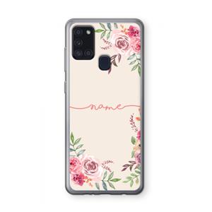 CaseCompany Rozen: Samsung Galaxy A21s Transparant Hoesje