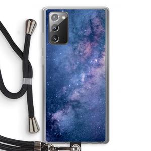 CaseCompany Nebula: Samsung Galaxy Note 20 / Note 20 5G Transparant Hoesje met koord
