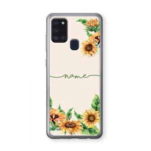 CaseCompany Zonnebloemen: Samsung Galaxy A21s Transparant Hoesje