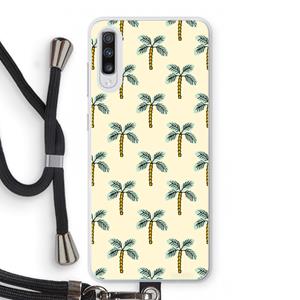 CaseCompany Paradise: Samsung Galaxy A70 Transparant Hoesje met koord