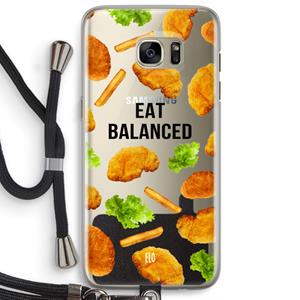 CaseCompany Eat Balanced: Samsung Galaxy S7 Edge Transparant Hoesje met koord