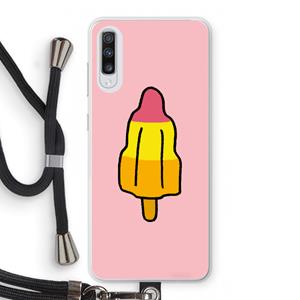 CaseCompany Raketijsje: Samsung Galaxy A70 Transparant Hoesje met koord