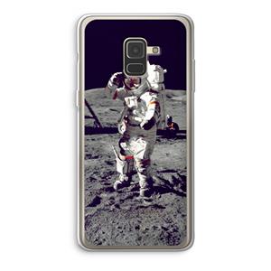 CaseCompany Spaceman: Samsung Galaxy A8 (2018) Transparant Hoesje