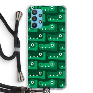 CaseCompany Crocs: Samsung Galaxy A32 4G Transparant Hoesje met koord
