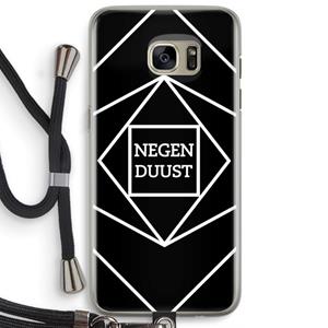 CaseCompany Negenduust geometrisch: Samsung Galaxy S7 Edge Transparant Hoesje met koord