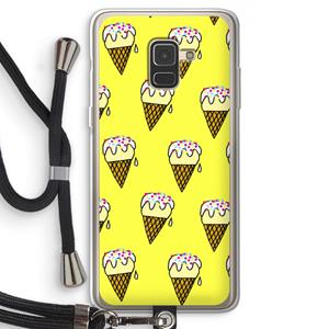 CaseCompany Isjes: Samsung Galaxy A8 (2018) Transparant Hoesje met koord