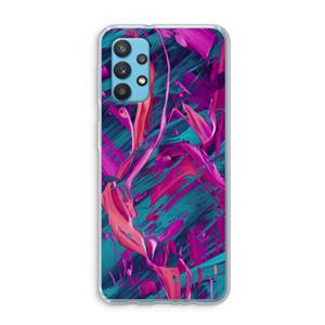 CaseCompany Pink Clouds: Samsung Galaxy A32 4G Transparant Hoesje