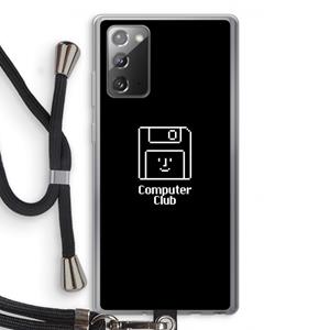 CaseCompany Hello: Samsung Galaxy Note 20 / Note 20 5G Transparant Hoesje met koord