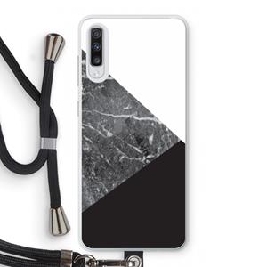 CaseCompany Combinatie marmer: Samsung Galaxy A70 Transparant Hoesje met koord