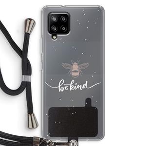 CaseCompany Be(e) kind: Samsung Galaxy A42 5G Transparant Hoesje met koord