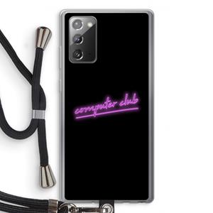 CaseCompany Vice Black: Samsung Galaxy Note 20 / Note 20 5G Transparant Hoesje met koord