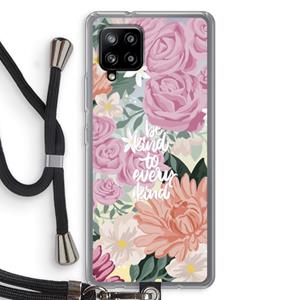 CaseCompany Kindness matters: Samsung Galaxy A42 5G Transparant Hoesje met koord