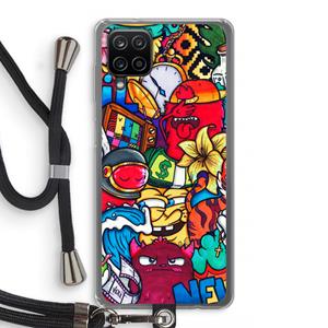 CaseCompany No Rules: Samsung Galaxy A12 Transparant Hoesje met koord