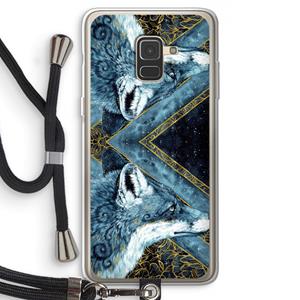 CaseCompany Golden Fox: Samsung Galaxy A8 (2018) Transparant Hoesje met koord