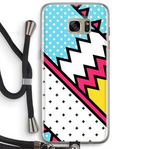 CaseCompany Pop Art #2: Samsung Galaxy S7 Edge Transparant Hoesje met koord