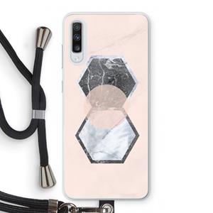CaseCompany Creatieve toets: Samsung Galaxy A70 Transparant Hoesje met koord