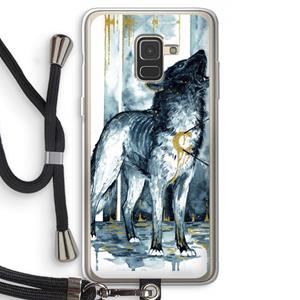 CaseCompany Bleeding Soul: Samsung Galaxy A8 (2018) Transparant Hoesje met koord