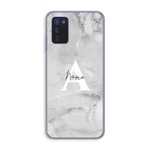 CaseCompany Ivory Marble: Samsung Galaxy A03s Transparant Hoesje