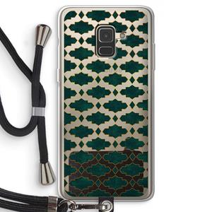 CaseCompany Moroccan tiles: Samsung Galaxy A8 (2018) Transparant Hoesje met koord