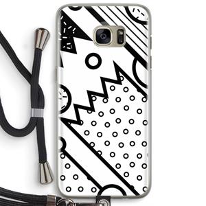 CaseCompany Pop Art #4: Samsung Galaxy S7 Edge Transparant Hoesje met koord