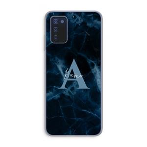 CaseCompany Midnight Marble: Samsung Galaxy A03s Transparant Hoesje