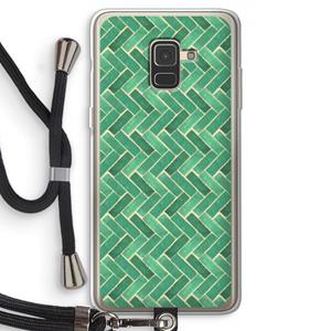 CaseCompany Moroccan tiles 2: Samsung Galaxy A8 (2018) Transparant Hoesje met koord