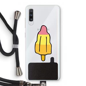 CaseCompany Raketijsje: Samsung Galaxy A70 Transparant Hoesje met koord