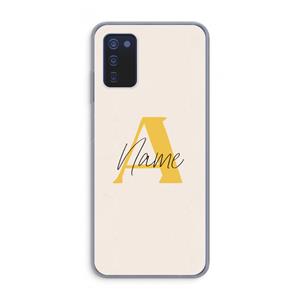 CaseCompany Amber Script: Samsung Galaxy A03s Transparant Hoesje