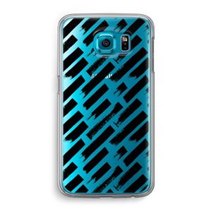CaseCompany Zwarte vegen: Samsung Galaxy S6 Transparant Hoesje