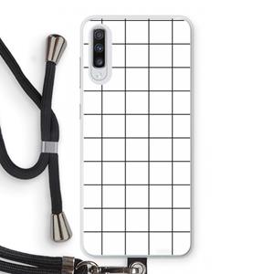 CaseCompany Rooster: Samsung Galaxy A70 Transparant Hoesje met koord