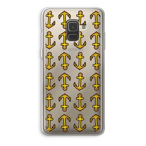 CaseCompany Musketon Anchor: Samsung Galaxy A8 (2018) Transparant Hoesje