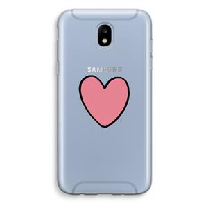 CaseCompany Hartje: Samsung Galaxy J5 (2017) Transparant Hoesje
