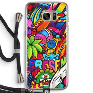 CaseCompany Represent: Samsung Galaxy S7 Edge Transparant Hoesje met koord