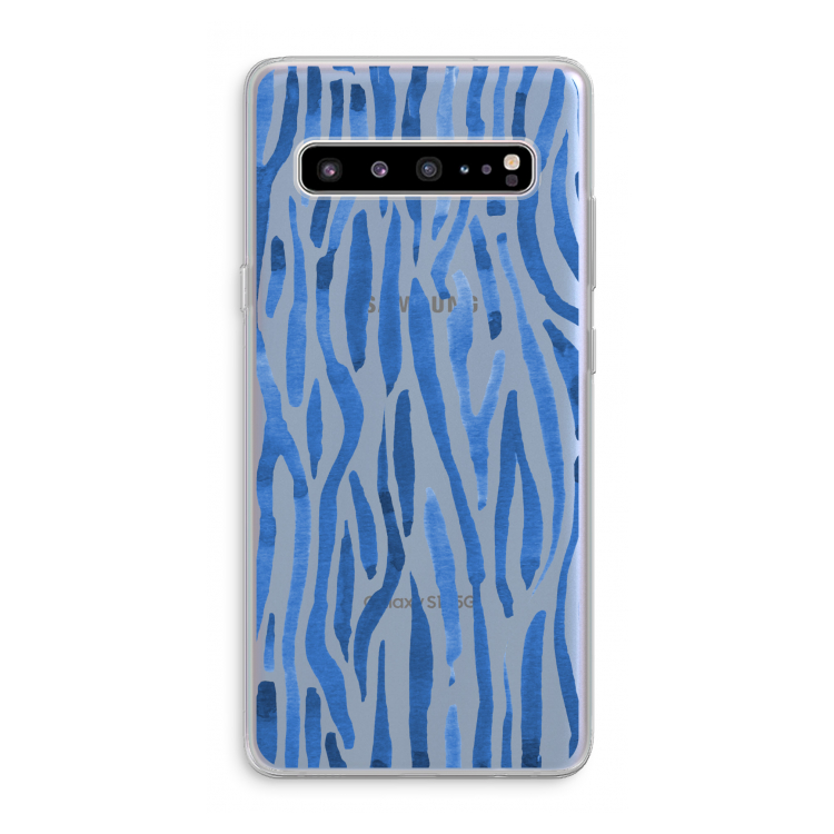 CaseCompany Blauwe nerven: Samsung Galaxy S10 5G Transparant Hoesje