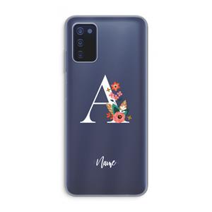 CaseCompany Pink Bouquet: Samsung Galaxy A03s Transparant Hoesje