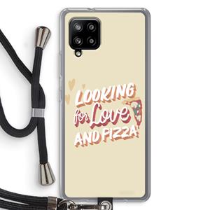 CaseCompany Pizza is the answer: Samsung Galaxy A42 5G Transparant Hoesje met koord