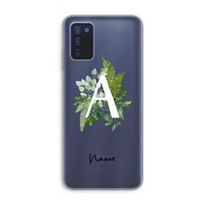 CaseCompany Green Brush: Samsung Galaxy A03s Transparant Hoesje