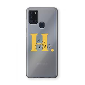 CaseCompany Amber Script: Samsung Galaxy A21s Transparant Hoesje