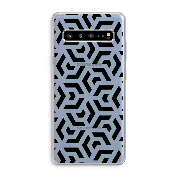 CaseCompany Crazy pattern: Samsung Galaxy S10 5G Transparant Hoesje