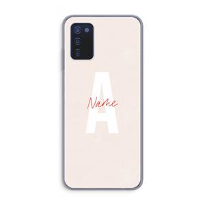 CaseCompany Strawberry Milkshake: Samsung Galaxy A03s Transparant Hoesje