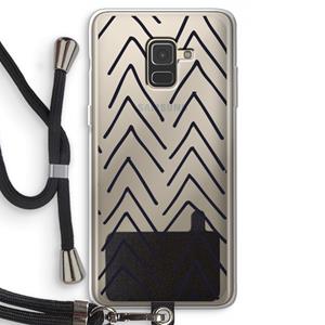 CaseCompany Marrakech Arrows: Samsung Galaxy A8 (2018) Transparant Hoesje met koord