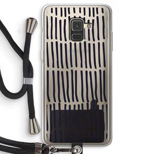 CaseCompany Moroccan stripes: Samsung Galaxy A8 (2018) Transparant Hoesje met koord