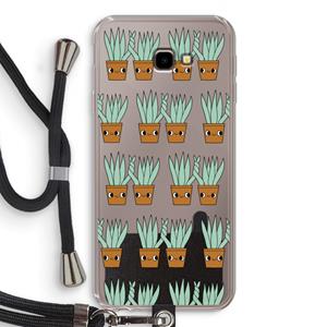 CaseCompany Sansevieria: Samsung Galaxy J4 Plus Transparant Hoesje met koord