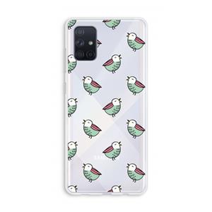 CaseCompany Vogeltjes: Galaxy A71 Transparant Hoesje